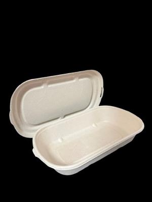 Bagasse 500ml Oval with Lid