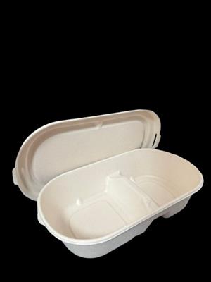Bagasse 850ml Oval with Lid